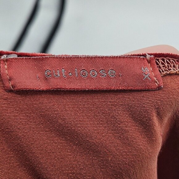 Cut Loose Velvet Tunic Top Red Women’s Size XS Artsy Lagenlook Relaxed Fit - Picture 6 of 13